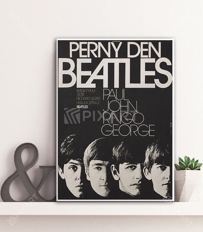 Affiche historique des Beatles