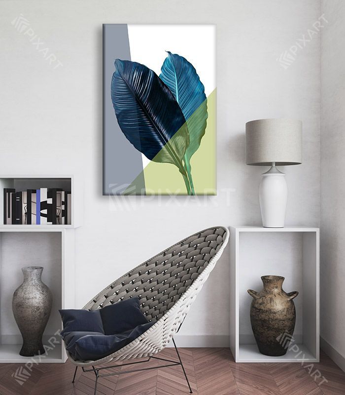 Abstrait Plant – Blue