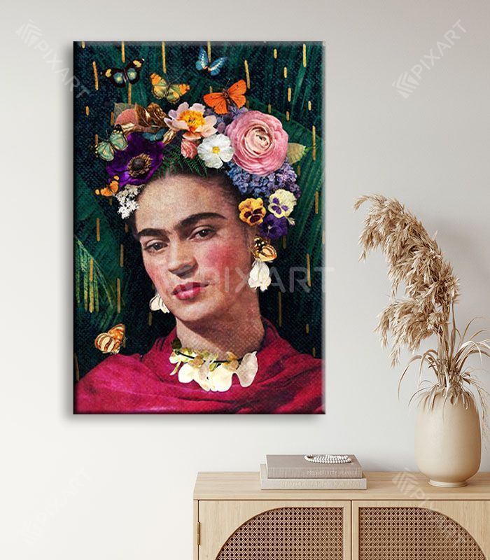Frida avec des Fleurs