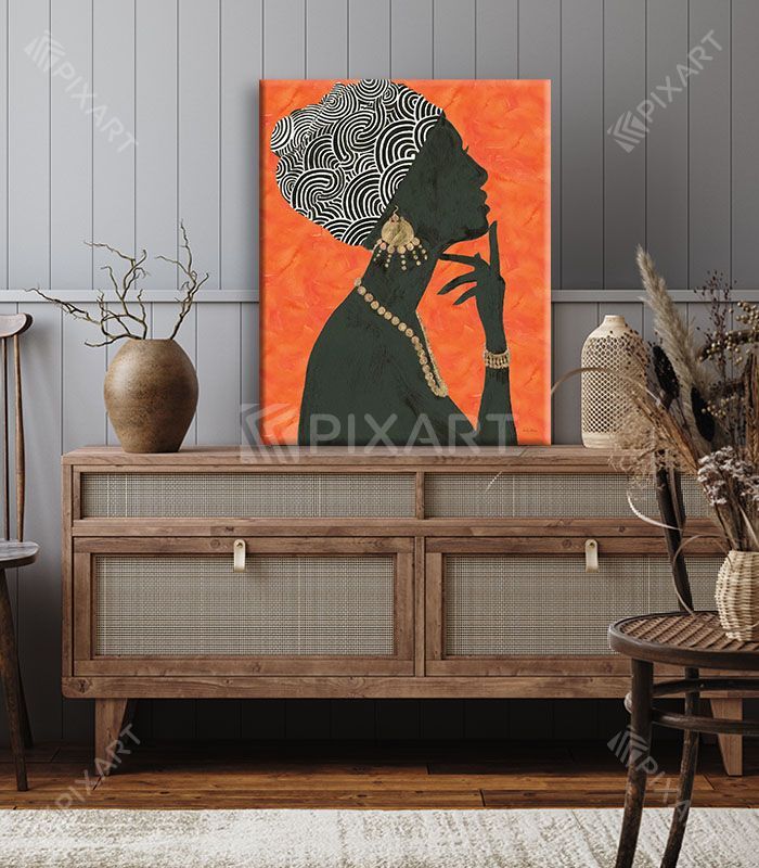 Black Woman Fashion – Orange