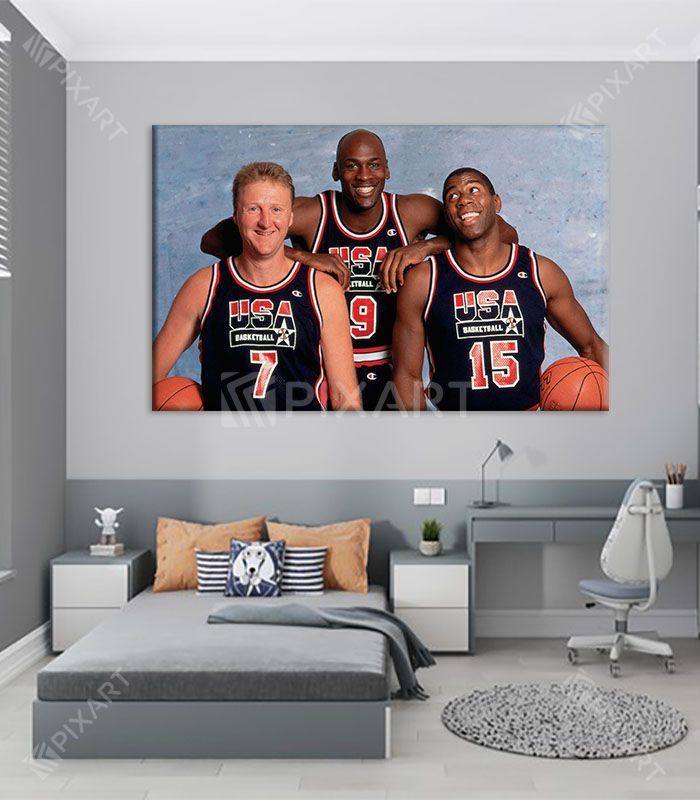 Les Légendes du basketball – Larry  Bird – Jordan – Magic Johnson