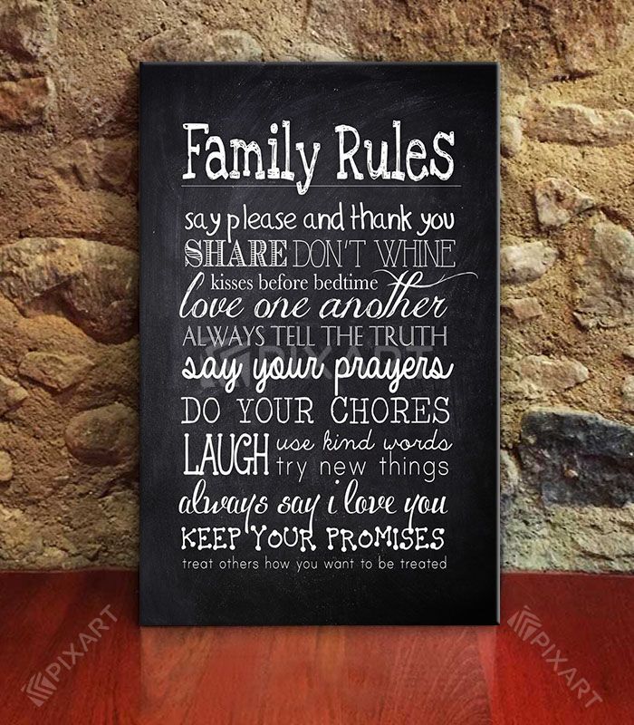 Family Rules board