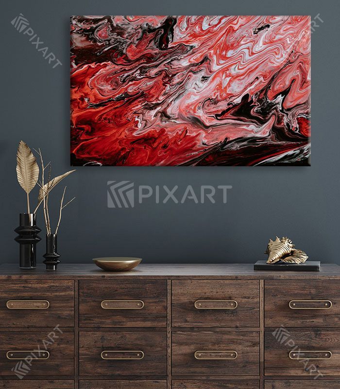 Abstract red acrylic Waves