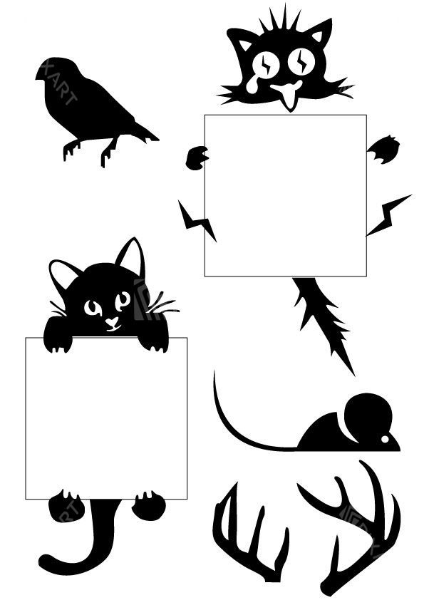 Collection de stickers de chats pour interupteurs et prises murales #4