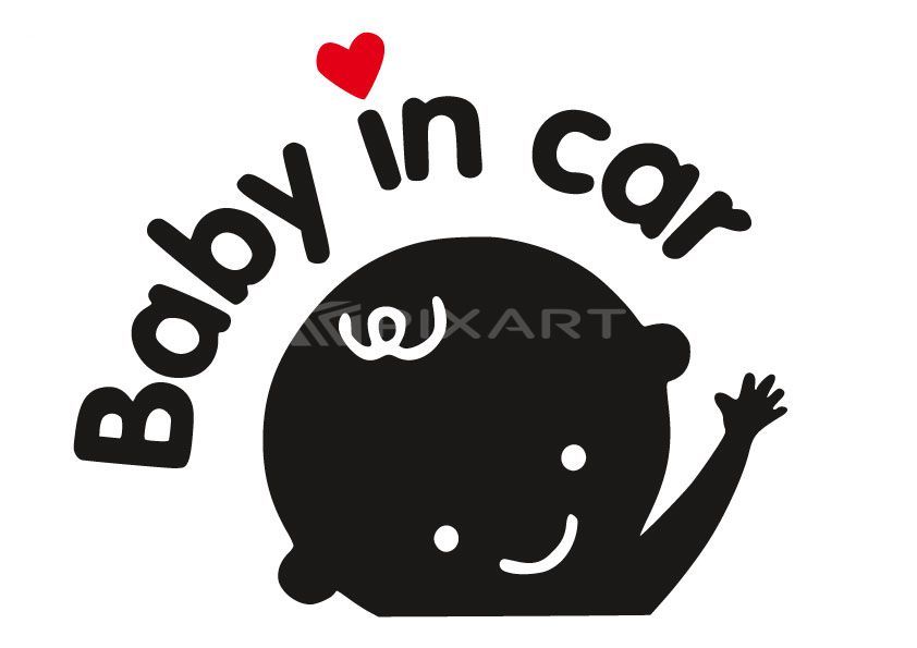 Stickers Baby in car #1