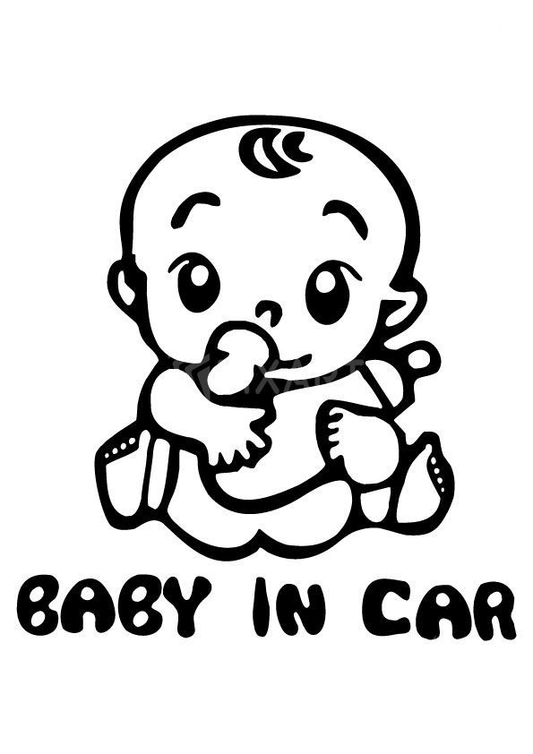 Stickers Baby in car #4