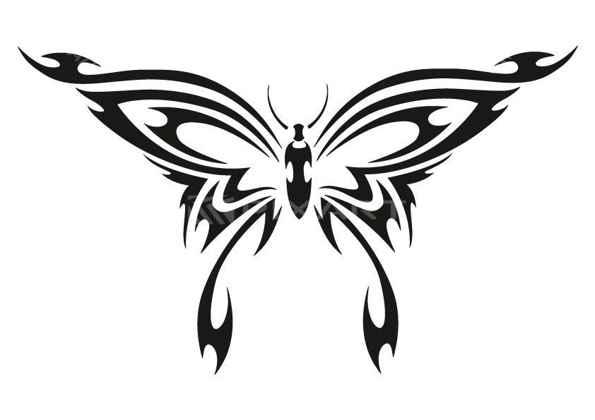 Stickers d’un papillon avec de grandes ailes