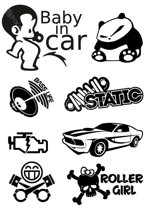 Collection de Stickers pour voiture