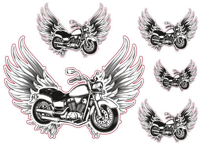 Stickers Angel Bike