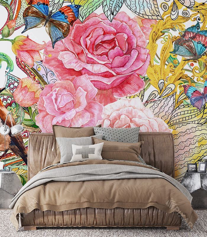 Papier peint floral abstrait #5
